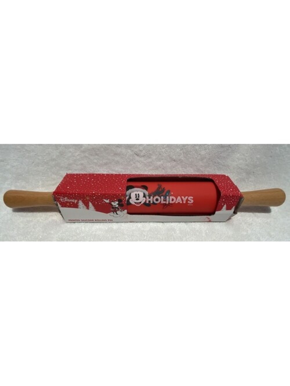 Disney’s Mickey Mouse Holiday Printed Non-Stick Silicone 17” Rolling Pin